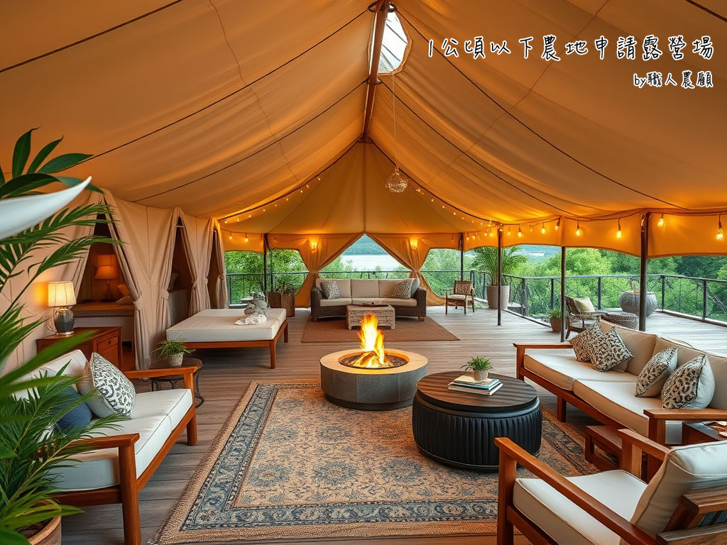 農地露營場的營帳(示意圖)